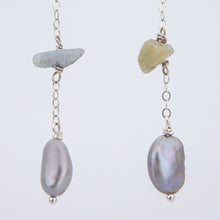 Load image into Gallery viewer, READY TO SHIP Freshwater Pearl & Mixed Stone Drop Earrings - 925 Sterling Silver FJD$