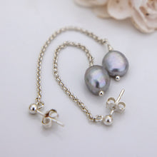 Load image into Gallery viewer, READY TO SHIP Freshwater Pearl Stud Drop Earrings - 925 Sterling Silver FJD$