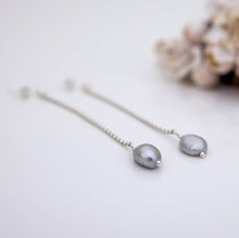 Load image into Gallery viewer, READY TO SHIP Freshwater Pearl Stud Drop Earrings - 925 Sterling Silver FJD$