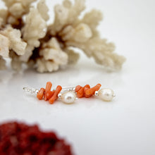 Load image into Gallery viewer, CONTACT US TO RECREATE THIS SOLD OUT STYLE Freshwater Pearl & Coral Earrings - 925 Sterling Silver FJD$