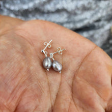 Load image into Gallery viewer, READY TO SHIP - Freshwater Pearl Stud Earrings - 925 Sterling Silver FJD$