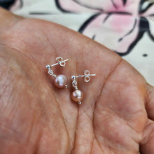 Load image into Gallery viewer, READY TO SHIP - Freshwater Pearl Stud Earrings - 925 Sterling Silver FJD$