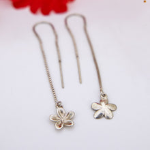 Load image into Gallery viewer, READY TO SHIP Frangipani Charm Threader Earrings - 925 Sterling Silver FJD$