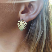 Load image into Gallery viewer, READY TO SHIP Monstera Stud Earrings - 925 Sterling Silver FJD$