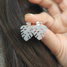 Load image into Gallery viewer, READY TO SHIP Monstera Stud Earrings - 925 Sterling Silver FJD$