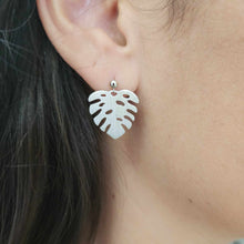 Load image into Gallery viewer, READY TO SHIP Monstera Stud Earrings - 925 Sterling Silver FJD$
