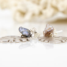 Load image into Gallery viewer, READY TO SHIP Monstera & Keshi Pearl Stud Earrings - 925 Sterling Silver FJD$
