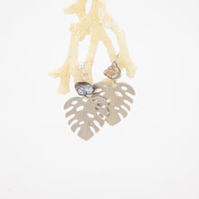 Load image into Gallery viewer, READY TO SHIP Monstera & Keshi Pearl Stud Earrings - 925 Sterling Silver FJD$