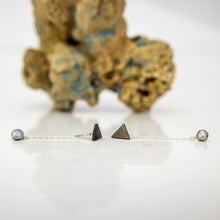 Load image into Gallery viewer, READY TO SHIP Mother of Pearl & Fiji Keshi Pearl Earrings -925 Sterling Silver FJD$