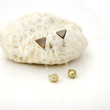 Load image into Gallery viewer, READY TO SHIP Mother of Pearl & Fiji Keshi Pearl Earrings -925 Sterling Silver FJD$