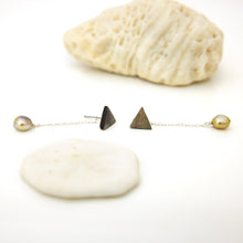 Load image into Gallery viewer, READY TO SHIP Mother of Pearl & Fiji Keshi Pearl Earrings -925 Sterling Silver FJD$