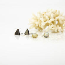 Load image into Gallery viewer, READY TO SHIP Mother of Pearl & Fiji Keshi Pearl Earrings -925 Sterling Silver FJD$