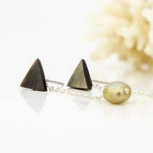 Load image into Gallery viewer, READY TO SHIP Mother of Pearl & Fiji Keshi Pearl Earrings -925 Sterling Silver FJD$