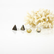 Load image into Gallery viewer, READY TO SHIP Mother of Pearl & Fiji Keshi Pearl Earrings -925 Sterling Silver FJD$
