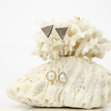 Load image into Gallery viewer, READY TO SHIP Mother of Pearl & Fiji Keshi Pearl Earrings -925 Sterling Silver FJD$