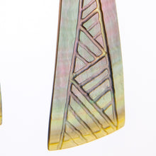 Load image into Gallery viewer, READY TO SHIP Mother of Pearl & Civa Fiji Pearl Earrings - 925 Sterling Silver FJD$