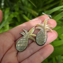 Load image into Gallery viewer, READY TO SHIP Mother of Pearl Pineapple Earrings - 925 Sterling Silver FJD$