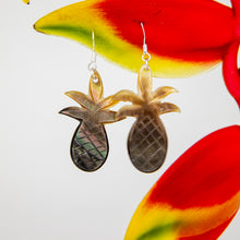 Load image into Gallery viewer, READY TO SHIP Mother of Pearl Pineapple Earrings - 925 Sterling Silver FJD$