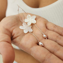 Load image into Gallery viewer, READY TO SHIP Mother of Pearl Drop Earrings with Freshwater Pearls in 925 Sterling Silver - FJD$