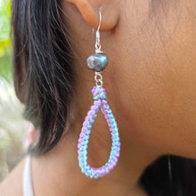 Load image into Gallery viewer, READY TO SHIP Freshwater Pearl Earrings - Nylon & 925 Sterling Silver FJD$