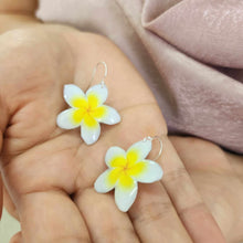 Load image into Gallery viewer, READY TO SHIP Frangipani Flower Earrings - 925 Sterling Silver FJD$