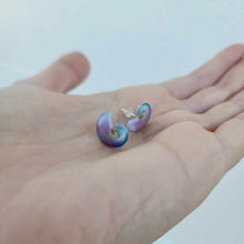 Load image into Gallery viewer, READY TO SHIP Nautilus Shell Stud Earrings - 925 Sterling Silver FJD$