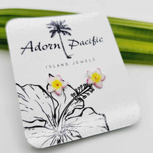 Load image into Gallery viewer, READY TO SHIP Frangipani Flower Stud Earrings - 925 Sterling Silver FJD$