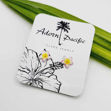 Load image into Gallery viewer, READY TO SHIP Frangipani Flower Stud Earrings - 925 Sterling Silver FJD$
