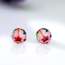 Load image into Gallery viewer, READY TO SHIP Hibiscus Flower Stud Earrings - 925 Sterling Silver FJD$