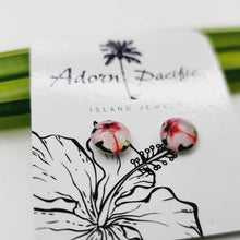 Load image into Gallery viewer, READY TO SHIP Hibiscus Flower Stud Earrings - 925 Sterling Silver FJD$