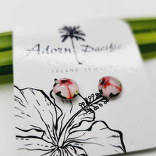 Load image into Gallery viewer, READY TO SHIP Hibiscus Flower Stud Earrings - 925 Sterling Silver FJD$