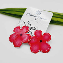 Load image into Gallery viewer, READY TO SHIP Hibiscus Flower Earrings - 925 Sterling Silver FJD$
