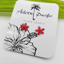 Load image into Gallery viewer, READY TO SHIP Frangipani Flower Stud Earrings - 925 Sterling Silver FJD$
