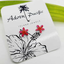 Load image into Gallery viewer, READY TO SHIP Frangipani Flower Stud Earrings - 925 Sterling Silver FJD$