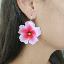 Load image into Gallery viewer, READY TO SHIP Hibiscus Flower Earrings - 925 Sterling Silver FJD$
