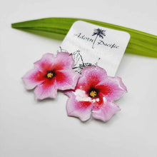 Load image into Gallery viewer, READY TO SHIP Hibiscus Flower Earrings - 925 Sterling Silver FJD$