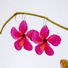 Load image into Gallery viewer, READY TO SHIP Hibiscus Flower Earrings - 925 Sterling Silver FJD$