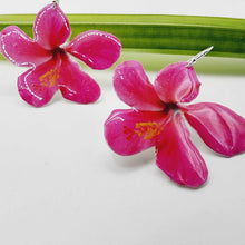 Load image into Gallery viewer, READY TO SHIP Hibiscus Flower Earrings - 925 Sterling Silver FJD$