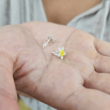 Load image into Gallery viewer, READY TO SHIP Frangipani Flower Stud Earrings - 925 Sterling Silver FJD$