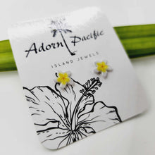 Load image into Gallery viewer, READY TO SHIP Frangipani Flower Stud Earrings - 925 Sterling Silver FJD$