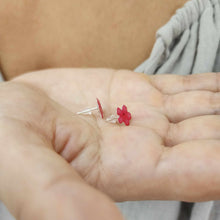 Load image into Gallery viewer, READY TO SHIP Hibiscus Flower Stud Earrings - 925 Sterling Silver FJD$