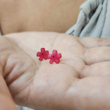 Load image into Gallery viewer, READY TO SHIP Hibiscus Flower Stud Earrings - 925 Sterling Silver FJD$