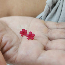 Load image into Gallery viewer, READY TO SHIP Hibiscus Flower Stud Earrings - 925 Sterling Silver FJD$
