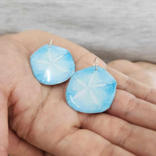 Load image into Gallery viewer, READY TO SHIP Sand Dollar Resin Earrings - 925 Sterling Silver FJD$