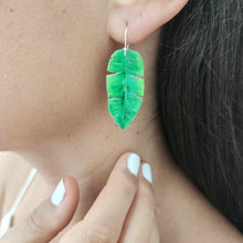 Load image into Gallery viewer, READY TO SHIP Leaf Resin Earrings - 925 Sterling Silver FJD$