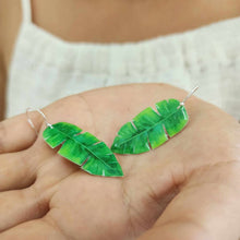 Load image into Gallery viewer, READY TO SHIP Leaf Resin Earrings - 925 Sterling Silver FJD$