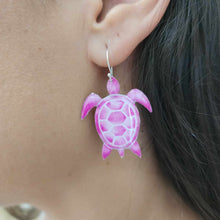 Load image into Gallery viewer, READY TO SHIP Vonu Turtle Resin Earrings - 925 Sterling Silver FJD$