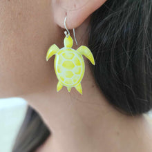 Load image into Gallery viewer, READY TO SHIP Vonu Turtle Resin Earrings - 925 Sterling Silver FJD$