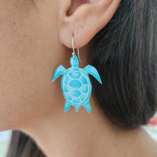 Load image into Gallery viewer, READY TO SHIP Vonu Turtle Resin Earrings - 925 Sterling Silver FJD$