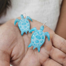Load image into Gallery viewer, READY TO SHIP Vonu Turtle Resin Earrings - 925 Sterling Silver FJD$